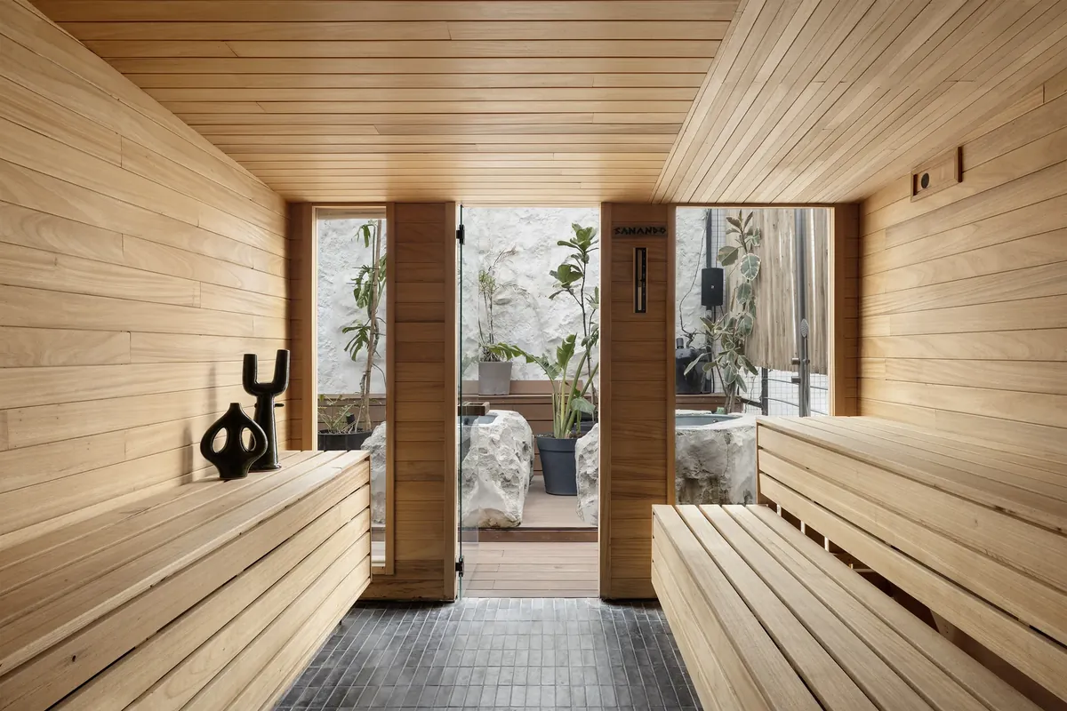The sauna at LIVO